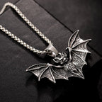 Gothic Stainless Steel Vampire Bat Pendant Halloween Jewelry
