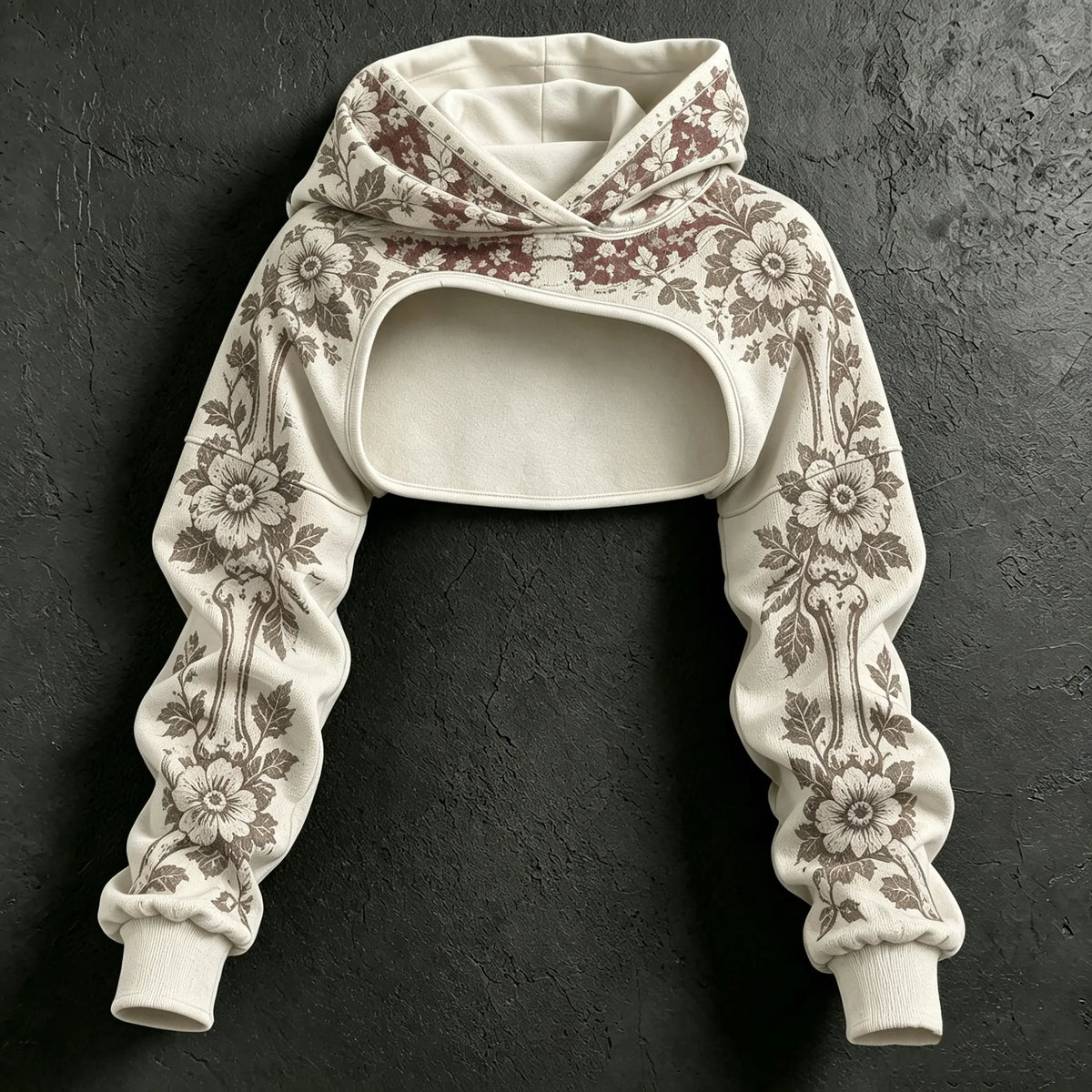 Women's Vintage Halloween Skeleton & Floral Print Casual Two-piece Set