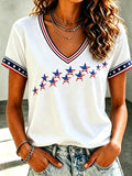 Women'S 250Th Anniversary Printed Casual V-Neck Top In The United States