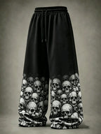 Women's Dark Skull Print Trousers