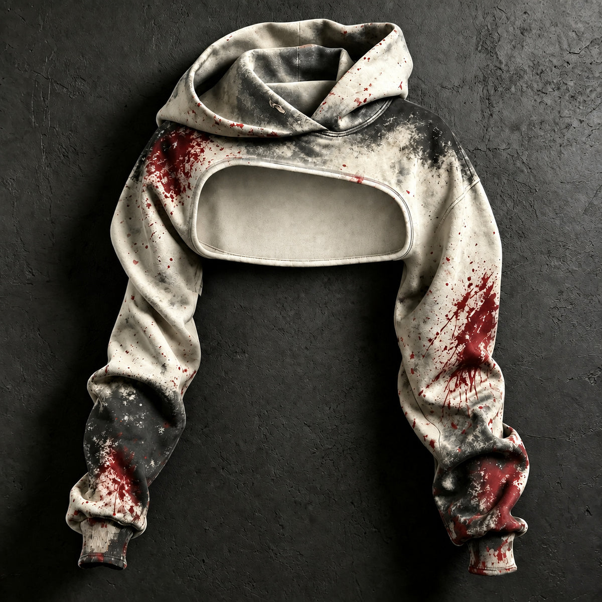 Women's Retro Halloween "i'm Broken" Bloodstain Print Sweatshirt Two-piece Set