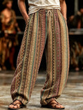 Men's Bohemian Geometric Stripes Print Pants