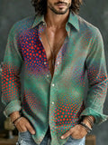 Men's Gradient Dot Graphic Long Sleeve Shirt