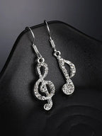 Asymmetrical Musical Note Earrings