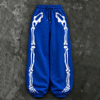 Women's Vintage Halloween Skull Outline Casual Sweatpants
