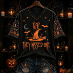 Women's Halloween Print V-neck Short-sleeved T-shirt
