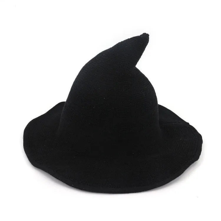 Halloween Solid Color Knitted Wizard Hat