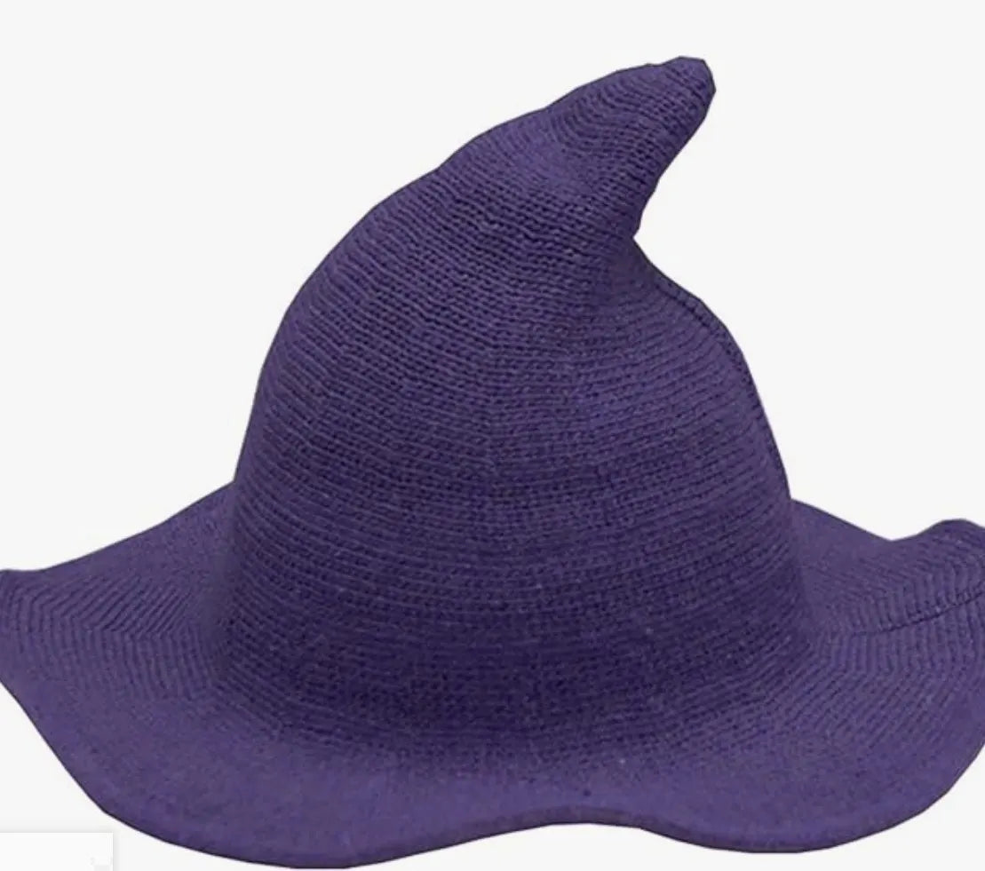 Halloween Solid Color Knitted Wizard Hat