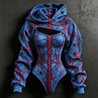 Women's Halloween Art Print Hoodie Two Piece Set
