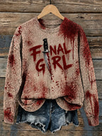 Women's Vintage Bloodstain Print Sweater