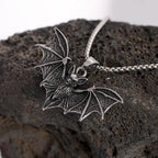 Gothic Stainless Steel Vampire Bat Pendant Halloween Jewelry