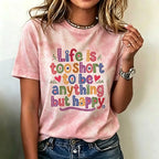 Women's Retro Hippie Style Printed T-shirt