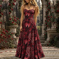 Girl's Halloween Crow Rose Gothic Style Dress