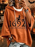 Women's Retro Halloween Print Comfortable Warm Sweatshirt