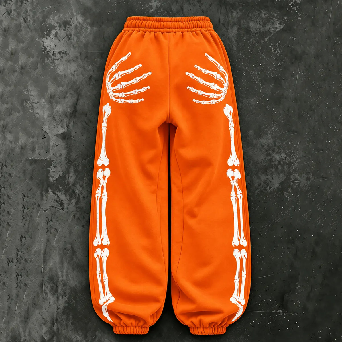 Women's Vintage Halloween Skull Outline Casual Sweatpants