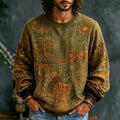 Men's Mystical Hippie Style Peacock Sun And Moon Art Print Casual Sweatshirt