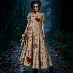 Women's Halloween Voodoo Doll Cosplay Maxi Dress