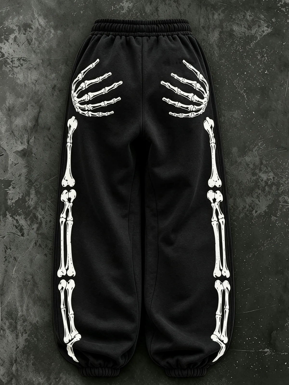 Women's Vintage Halloween Skull Outline Casual Sweatpants